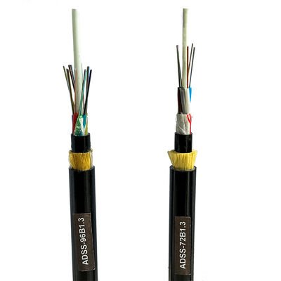ADSS Double Jacket All Dielectric Self Supporting Fiber Optic Cable 24 Core For Internet Communication