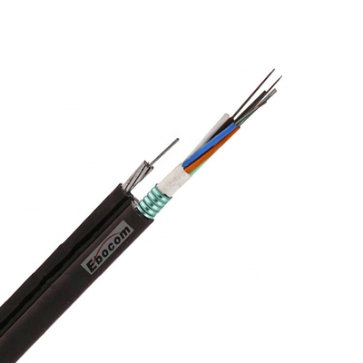 Dış Fig8 GYTC8S Çelik Tel Fiber Optik Tek Mod Kablosu Çok Çekirdekli Siyah 2 ila 96 Çekirdekli