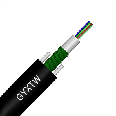 Dışarısı Zırhlı GYXTW Optik Fiber Kablo Tek Mod 2-24 Çekirdek G652D kanal yapısı