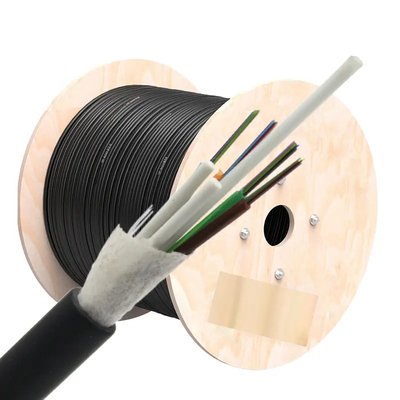 G652D Fiber Type Aerial GYFTY Optik Fiber Kablo 2-144 çekirdekli Zırhlı olmayan HDPE Ceket