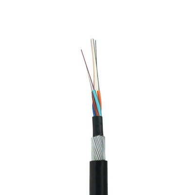 Dışarıda Zırhlı Fiber Optik Kablo G652D GYTA 12 çekirdekli gevşek tüp alüminyum bant PE ceket omurilik ağının kurulumu için idealdir