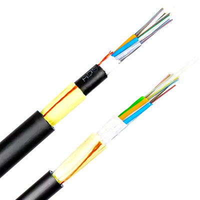 Mükemmel Tensile ADSS Fiber Optic Kablo 12-144 Çekirdek Tek Çift Ceket Ağ iletişim için