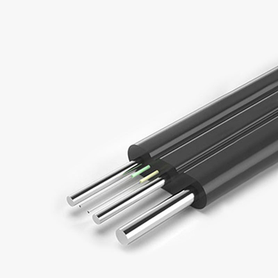 Dış Mekan FTTH Drop Kablo GJYXCH 1 Çekirdekli Fiber Optik Kablo G657A1 Çelik Takviye Elemanlı