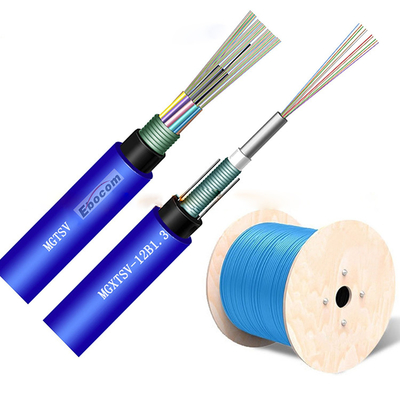 Madencilik Fiber Optic Kablolar MGTSV 60 72 96 çekirdek Çift Ceketler Ağ için Alev Etimalı