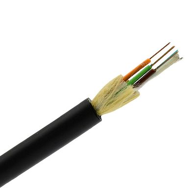 Havadaki Kendiliğinden Desteklenen Kablo ADSS 24 Core Single Mode 100m Span PE Ceket ile