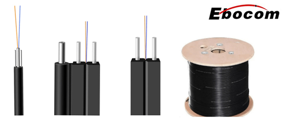 Dış Mekan Metalsiz GJYXFCH 1-4 Çekirdek G652D G657A1 G657A2 Drop Kablo Ftth İletişimi İçin