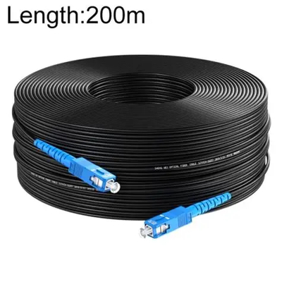 1 Çekirdek G657A1 FTTH Drop Kablo Yama Kablosu SC Konnektörlü Tek Modlu Fiber Jumper